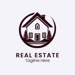 Real estate logo vector icon illustration