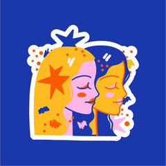 girls twin vintage design