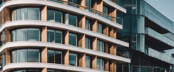 Obraz premium The beauty of minimalistic architecture with an image of a modern building featuring clean lines, large windows, and a serene exterior, emphasizing the importance of whitespace