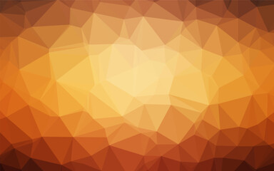 Dark Orange vector low poly layout. Shining illustration, which consist of triangles. Brand new style for your business design.