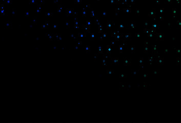 Dark Blue, Green vector backdrop with lines, circles, rhombus.