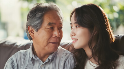 asian true love between difference age older man and young lady 