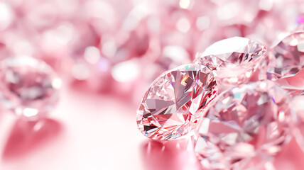 showcases an assortment of luxury pink diamond jewelry 