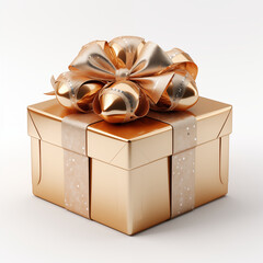 Luxury new year gift box with ribbons