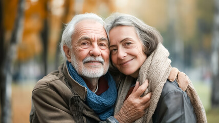 Fototapeta premium Senior couple with love and happiness to be together