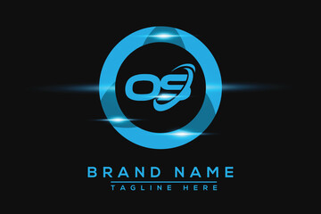 OS Blue logo Design. Vector logo design for business.