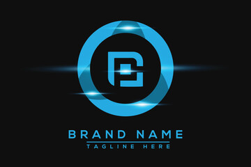 Fototapeta premium PC Blue logo Design. Vector logo design for business.