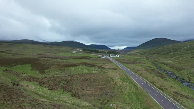4k Driving car in Scotland's countryside