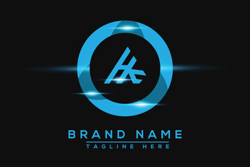 KH Blue logo Design. Vector logo design for business.
