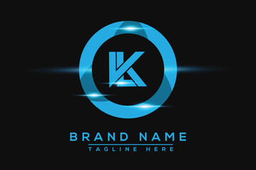 KL Blue logo Design. Vector logo design for business.
