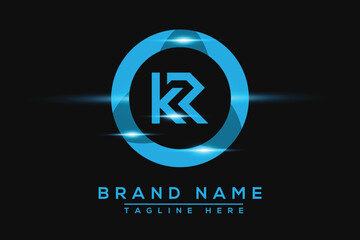 KZ Blue logo Design. Vector logo design for business.