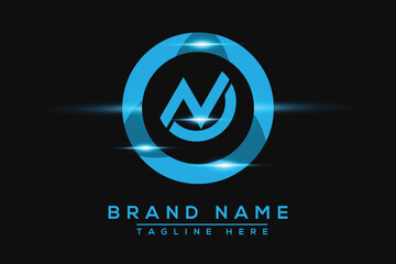 NA Blue logo Design. Vector logo design for business.