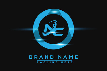 NC Blue logo Design. Vector logo design for business.