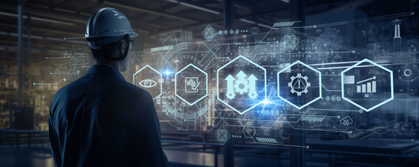 Efficiency, operational excellence concept. Productivity with excellence process. Industrial management in efficiency and efficient process. Lean cost and productivity growth. Continuous improvement.