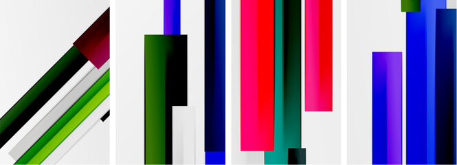 Minimal lines and color stripes poster abstract backgrounds. Vector illustration For Wallpaper, Banner, Background, Card, Book Illustration, landing page