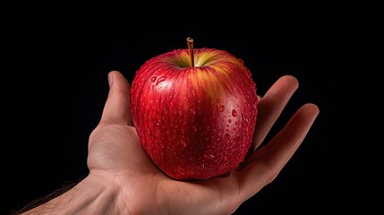 Closeup of Hands Holding an Apple AI Generated