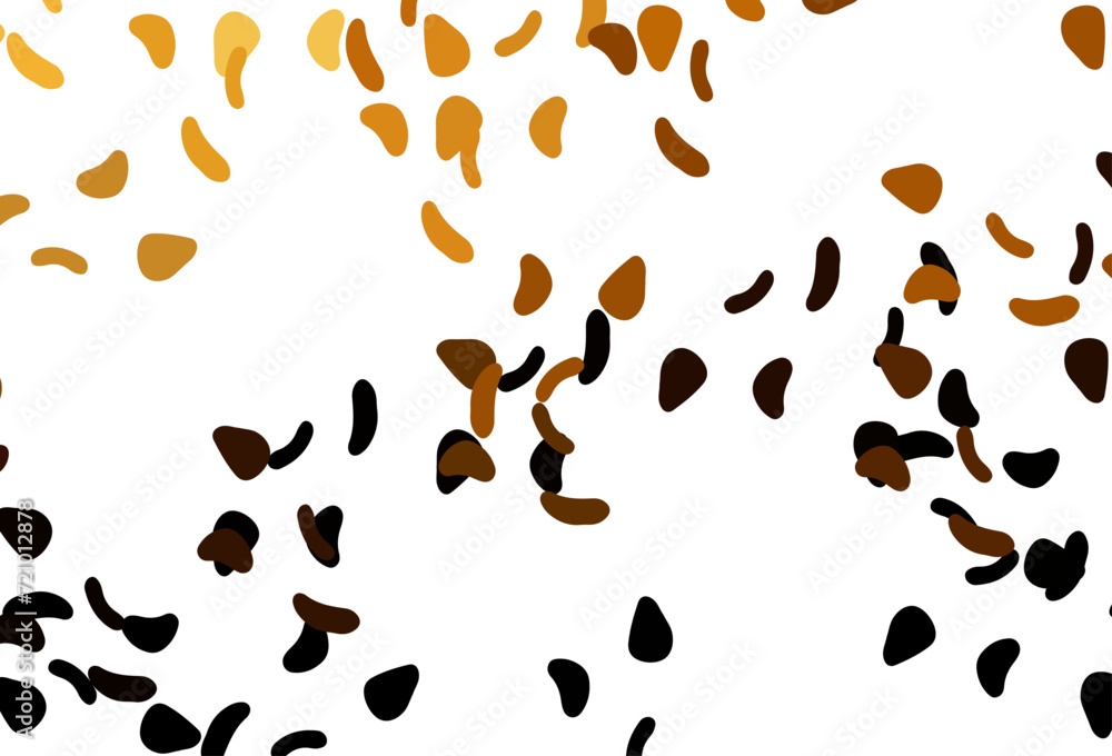 Poster light orange vector pattern with chaotic shapes.