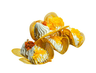 Picture of a type of dessert sold at temple fairs This kind of dessert is known in Thai as Khanom...