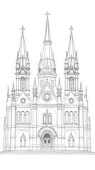 Elegant Cathedral with Intricate Details AI Generated
