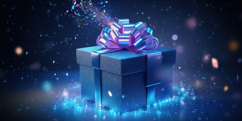 Gift with magic light effect