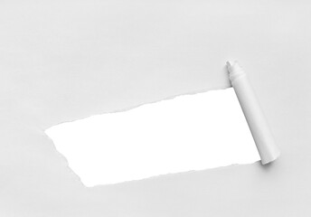 White Torn Paper Background