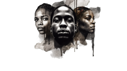 Black History Month isolated on transparent background, Generative ai.