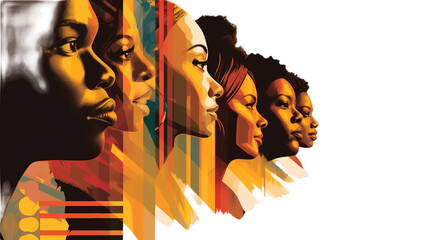 Black History Month isolated on transparent background, Generative ai.