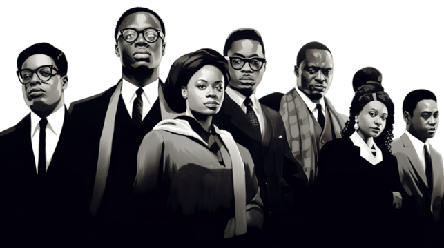 Black History Month isolated on transparent background, Generative ai.