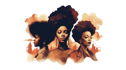 Black History Month isolated on transparent background, Generative ai.