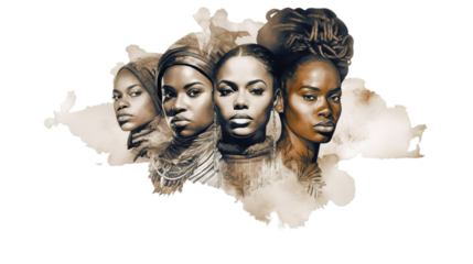 Black History Month isolated on transparent background, Generative ai.