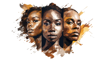 Black History Month isolated on transparent background, Generative ai.