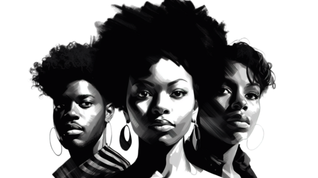 Black History Month isolated on transparent background, Generative ai.