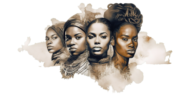 Black History Month isolated on transparent background, Generative ai.