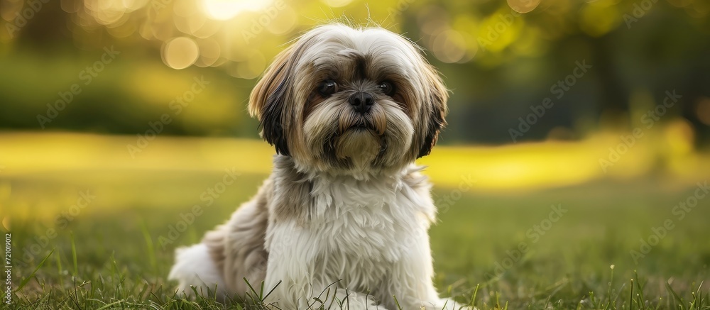 Sticker Adorable Shih Tzu: Captivating Breed of Toy Dog