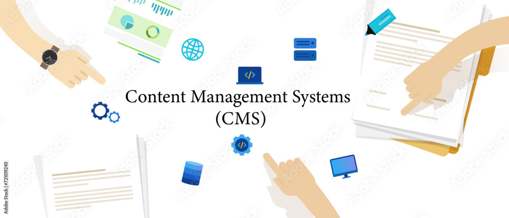 Poster cms content management system admin page text administration application publishing website