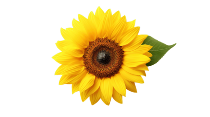 Sunflower isolated on transparent background, Generative ai.