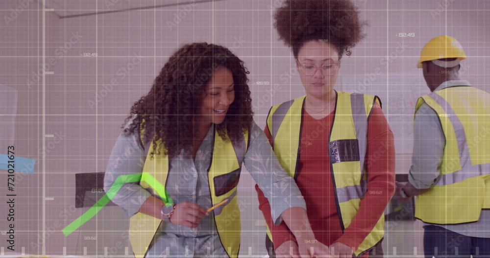 Poster image of data processing over diverse engineers in hi vis vests