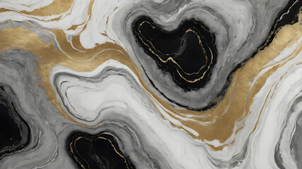 close up marble texture, black white and gold color marble