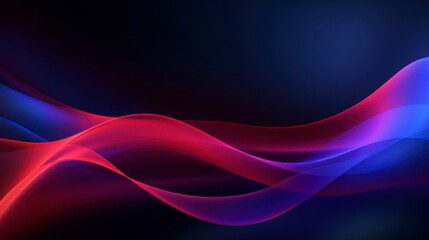 Abstract background with red and blue wavy lines. illustration. Generative AI