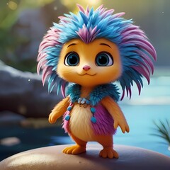 Obraz premium 3d little lion