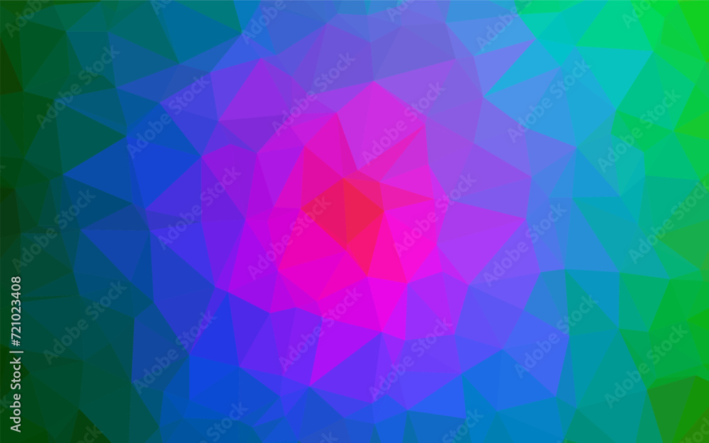 Poster dark multicolor, rainbow vector blurry triangle texture. modern geometrical abstract illustration wi