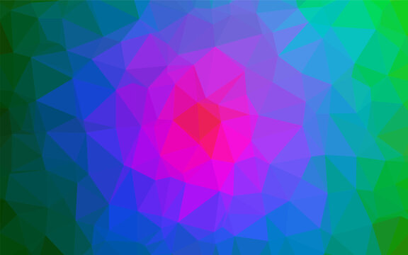 Dark Multicolor, Rainbow vector blurry triangle texture. Modern geometrical abstract illustration with gradient. Triangular pattern for your business design.