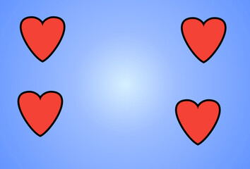 love heart vector illustration for love day