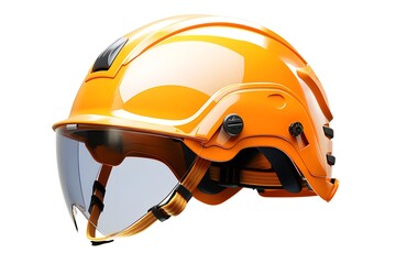 Hard hat and helmet orange for construction safety on white background 
