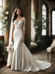 bride in wedding dress