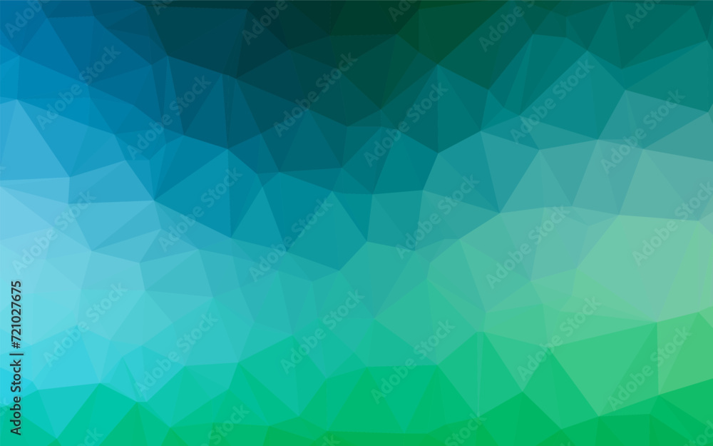 Poster light blue, green vector abstract mosaic pattern. creative illustration in halftone style with gradi