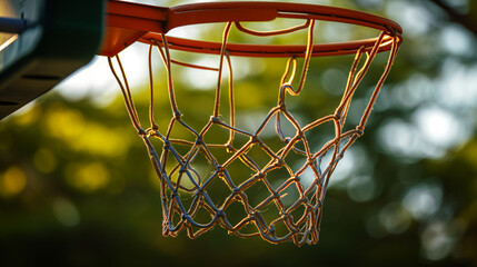 Fototapeta na wymiar Basketball hoop in the park