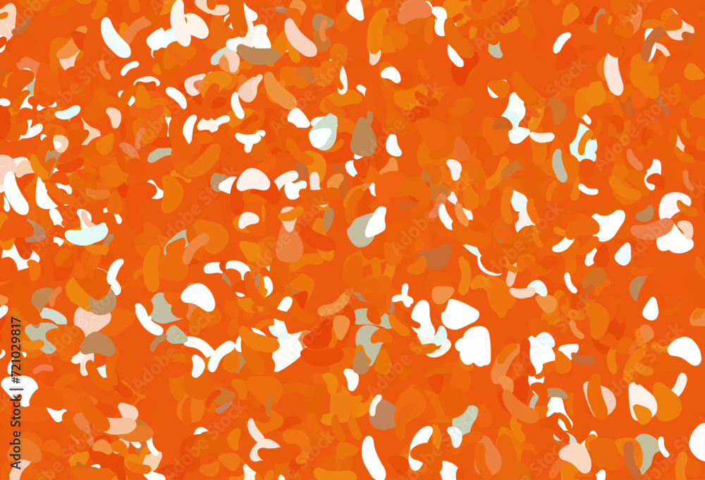 Poster light orange vector background with abstract forms.