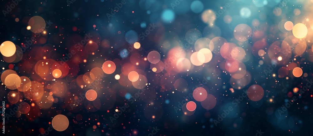 Poster mesmerizing abstract background with dreamy bokeh and blurred lights in the night