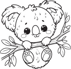 cute coloring page koala